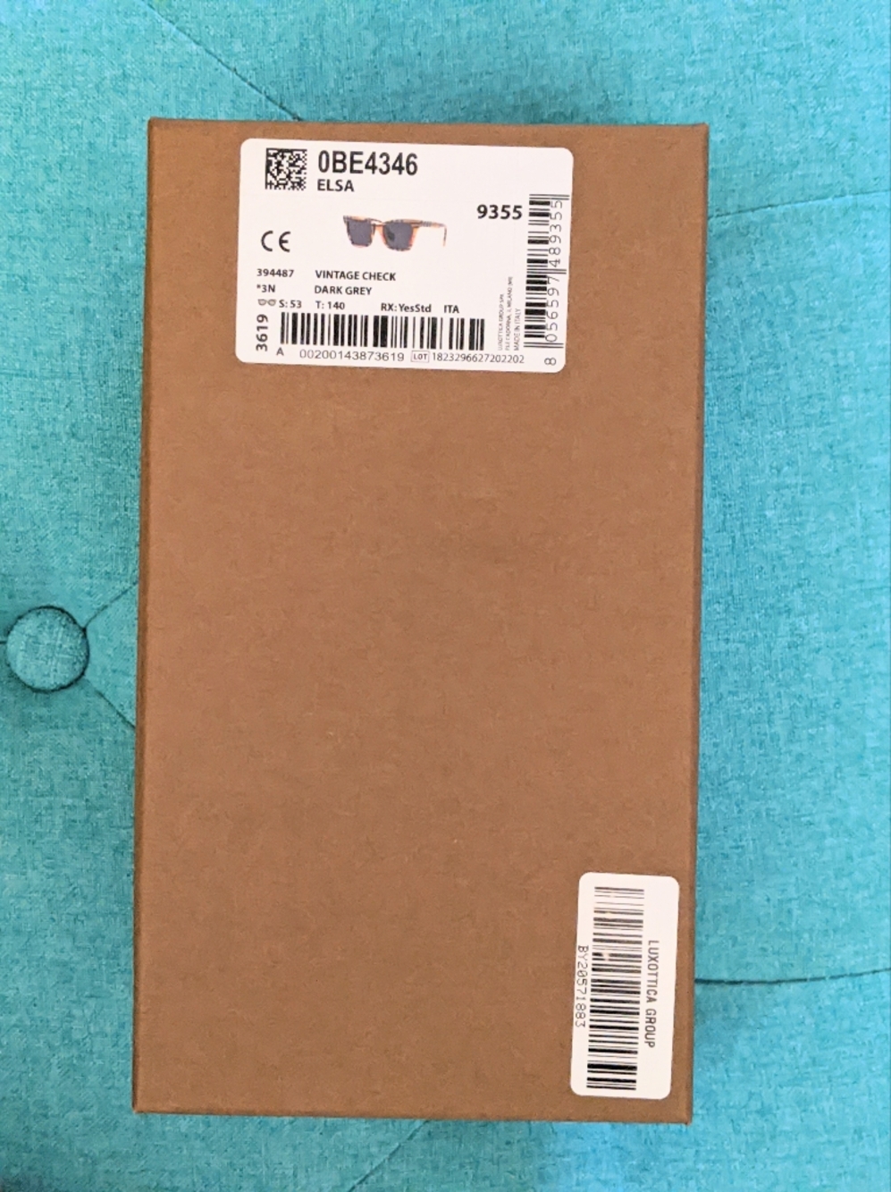 NWT AUTHENTIC BURBERRY 0BE4346 ELSA SUNGLASSES VINTAGE CHECK - Picture 10 of 15